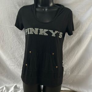 Pinky’s blinged out hooded shirt